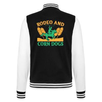Western Rider Rodeo & Corn Dogs Cowgirls Rodeo - College-Sweatjacke - Schwarz/Weiß - Hinten - Marisol (170cm)