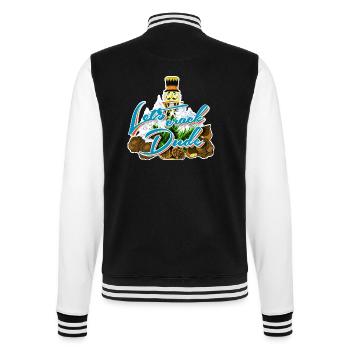 Let's Crack Dude lustiger Nussknacker-Feiertagshumor - College-Sweatjacke - Schwarz/Weiß - Hinten - Marisol (170cm)