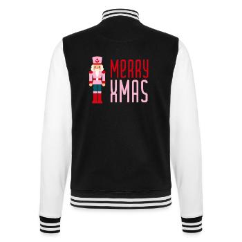 Merry Xmas Nussknacker - College-Sweatjacke - Schwarz/Weiß - Hinten - Marisol (170cm)