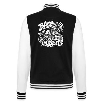 Bass im Blut - College-Sweatjacke - Schwarz/Weiß - Hinten - Marisol (170cm)