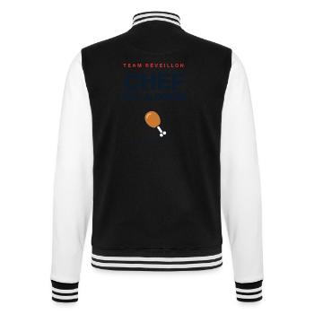 Turkey Chef – Lustiges Weihnachtsessen-T-Shirt - College-Sweatjacke - Schwarz/Weiß - Hinten - Marisol (170cm)