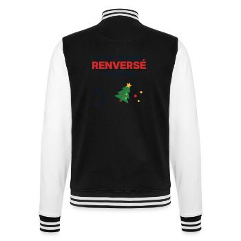 Die Katze hat wieder den Baum umgestoßen – Weihnachtshumor - College-Sweatjacke - Schwarz/Weiß - Hinten - Marisol (170cm)