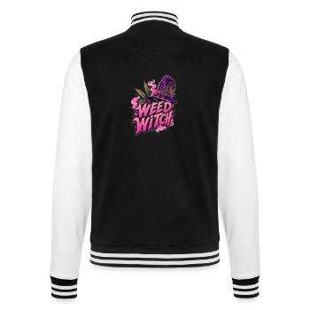 Weed Witch – Pink Edition - College-Sweatjacke - Schwarz/Weiß - Hinten - Marisol (170cm)