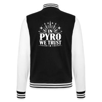 In Pyro We Trust - College-Sweatjacke - Schwarz/Weiß - Hinten - Marisol (170cm)