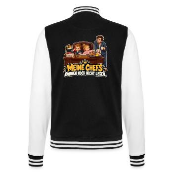 Kleine Chefs ohne Lesekenntnisse - College-Sweatjacke - Schwarz/Weiß - Hinten - Marisol (170cm)