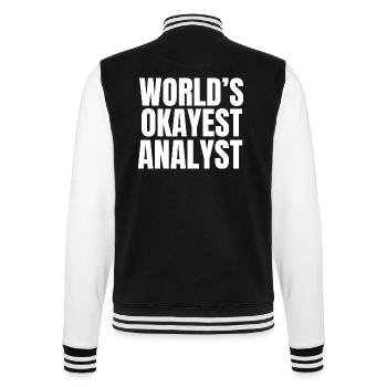 Der beste Analyst der Welt Humor - College-Sweatjacke - Schwarz/Weiß - Hinten - Marisol (170cm)