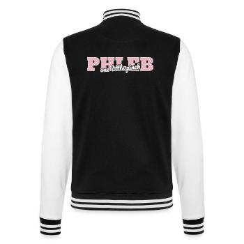 Phleb One Little Pinch Phlebotomist Tech - College-Sweatjacke - Schwarz/Weiß - Hinten - Marisol (170cm)