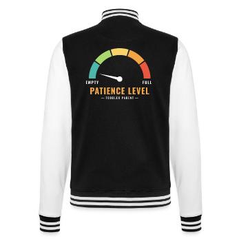Geduldsanzeige leerer Kleinkind-Elternteil - College-Sweatjacke - Schwarz/Weiß - Hinten - Marisol (170cm)