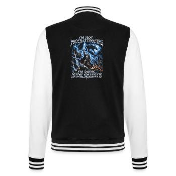 Nicht aufschiebende Nebenquests Knight - College-Sweatjacke - Schwarz/Weiß - Hinten - Marisol (170cm)