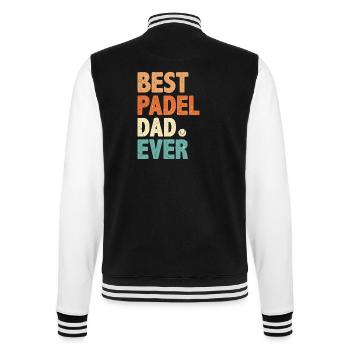 Padel Dad Bester Vater Padel Padelist Spieler - College-Sweatjacke - Schwarz/Weiß - Hinten - Marisol (170cm)