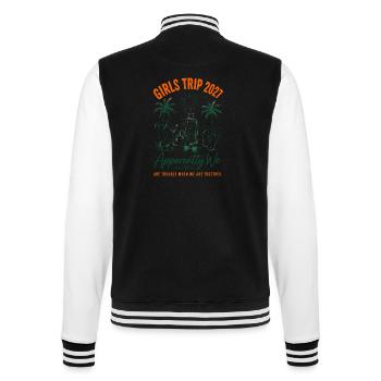 Girls Trip 2027 We Are Trouble - College-Sweatjacke - Schwarz/Weiß - Hinten - Marisol (170cm)