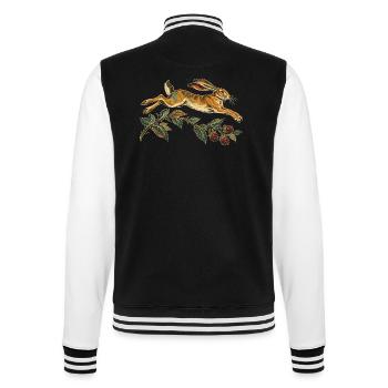 Hase über den Brombeerbaum - College-Sweatjacke - Schwarz/Weiß - Hinten - Marisol (170cm)
