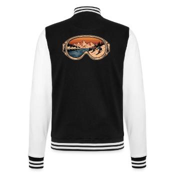 Goggles Mountain Retro Alpinski - College-Sweatjacke - Schwarz/Weiß - Hinten - Marisol (170cm)