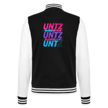 UNTZ UNTZ UNTZ Techno Raver Goa Trance Festival - College-Sweatjacke - Schwarz/Weiß - Hinten - Marisol (170cm)