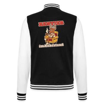 Rentier im Ruhestand Rente - College-Sweatjacke - Schwarz/Weiß - Hinten - Marisol (170cm)