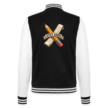 Stift dabei – GPS-Schatzsuche - College-Sweatjacke - Schwarz/Weiß - Hinten - Marisol (170cm)