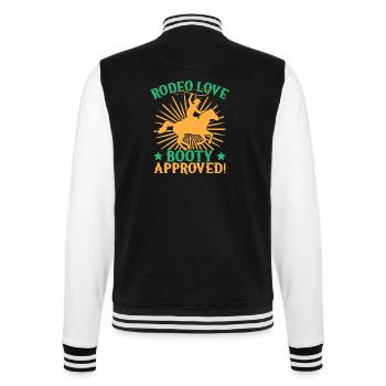 Western Rider Rodeo Love Booty Approved Cowgirl - College-Sweatjacke - Schwarz/Weiß - Hinten - Marisol (170cm)