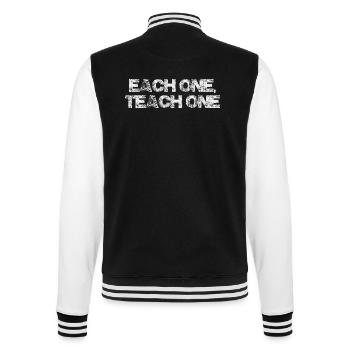 Each One, Teach One - Hip Hop Statement - College-Sweatjacke - Schwarz/Weiß - Hinten - Marisol (170cm)