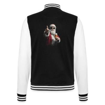 Beer Santa - College-Sweatjacke - Schwarz/Weiß - Hinten - Marisol (170cm)