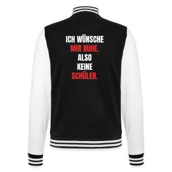 Ruhe Ohne Schüler - College-Sweatjacke - Schwarz/Weiß - Hinten - Marisol (170cm)