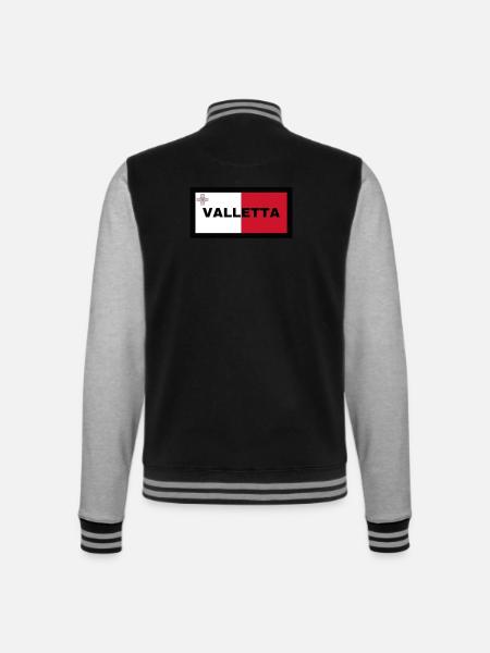 La Valette à Malte Drapeau - Veste Teddy - noir/gris chiné