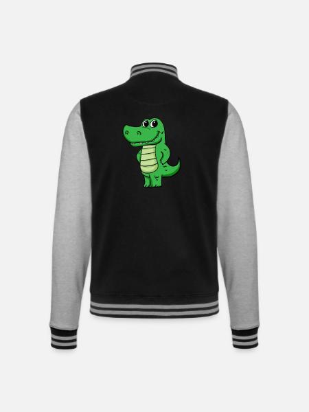 crocodile - College Sweat Jacket - black/heather grey