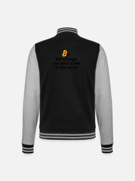 Be the change - College-Sweatjacke - Schwarz/Grau meliert