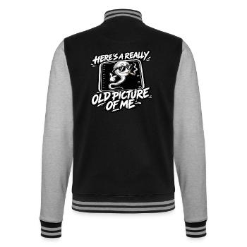 EIN ALTES FOTO – ICH BIN'S! - College-Sweatjacke - Schwarz/Grau meliert - Hinten - Marisol (170cm)
