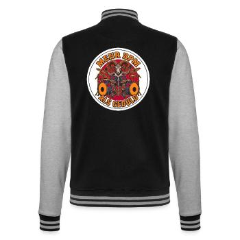 Mehr BPM als Geduld Drummer T-Shirt - College-Sweatjacke - Schwarz/Grau meliert - Hinten - Marisol (170cm)