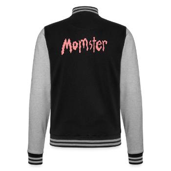 Momster - College-Sweatjacke - Schwarz/Grau meliert - Hinten - Marisol (170cm)