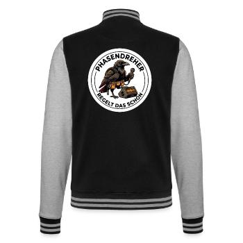 Tontechniker Phasendreher PA System - College-Sweatjacke - Schwarz/Grau meliert - Hinten - Marisol (170cm)