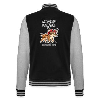 Allergisch gegen Smalltalk Finnland - College-Sweatjacke - Schwarz/Grau meliert - Hinten - Marisol (170cm)