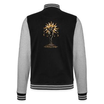 Embrace Change Celestial - College-Sweatjacke - Schwarz/Grau meliert - Hinten - Marisol (170cm)
