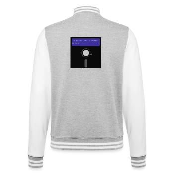 Floppy Disk - College-Sweatjacke - Grau meliert/Weiß - Hinten - Marisol (170cm)