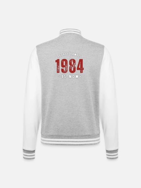 GEORGE ORWELL 1984 - College Sweat Jacket - heather grey/white