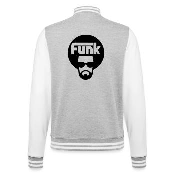 Funk - College-Sweatjacke - Grau meliert/Weiß - Hinten - Marisol (170cm)