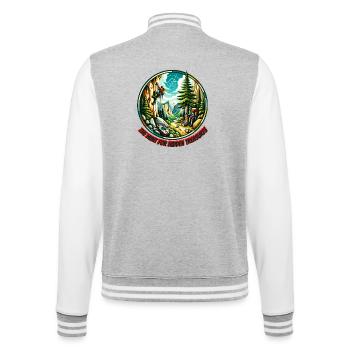 The Hunt for Hidden Treasures - College Sweat Jacket - heather grey/white - Back - Marisol (170cm)