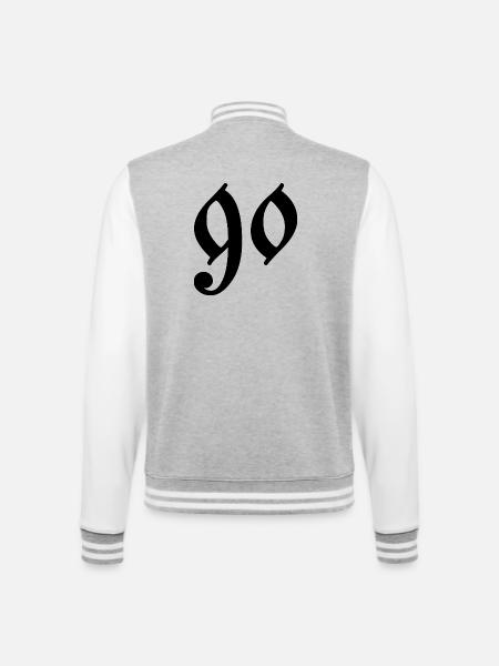90 - Veste Teddy - gris chiné / blanc