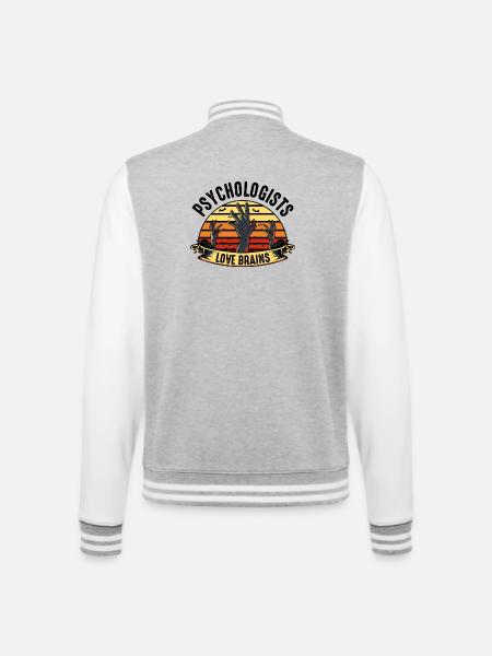psychologist - College Sweat Jacket - heather grey/white