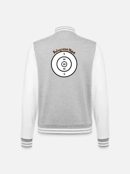 Bolognese Shit - College Sweat Jacket - heather grey/white