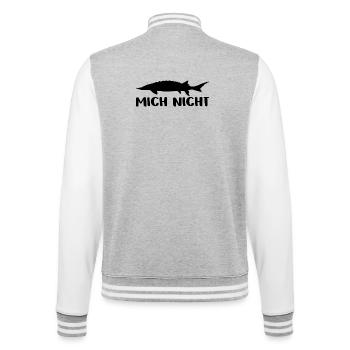 Stör mich nicht - Störsilhouette mit Spruch - College-Sweatjacke - Grau meliert/Weiß - Hinten - Marisol (170cm)