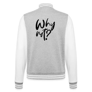 Why Not? - College-Sweatjacke - Grau meliert/Weiß - Hinten - Marisol (170cm)