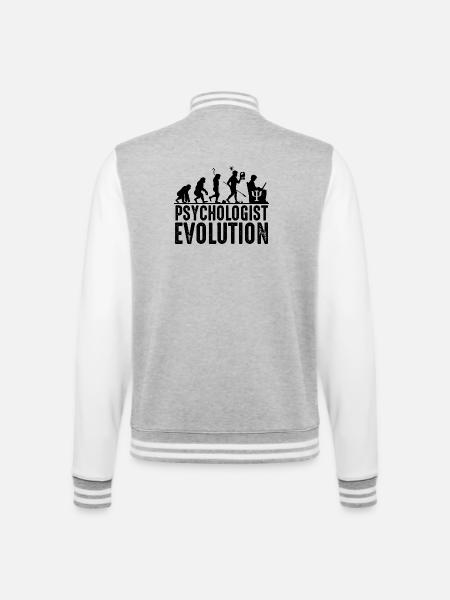 psychologist - College Sweat Jacket - heather grey/white