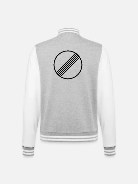 UNLIMITED MOTORWAY GERMANY - College Sweat Jacket - heather grey/white