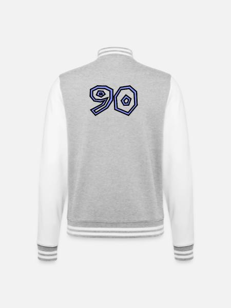 90 - College Sweat Jacket - heather grey/white