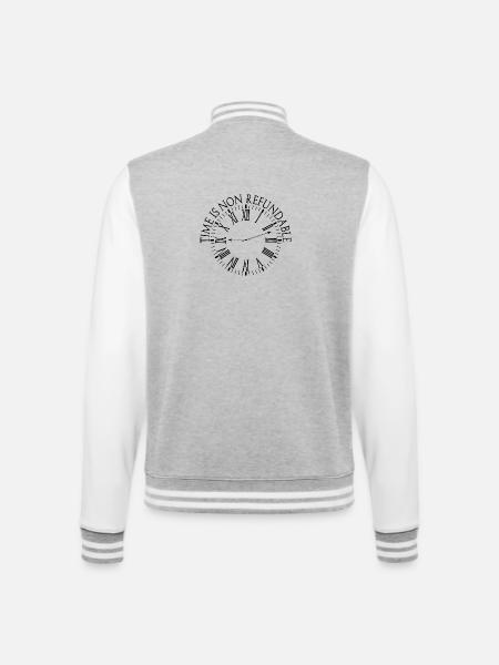 Le temps n’est pas remboursable - Veste Teddy - gris chiné / blanc