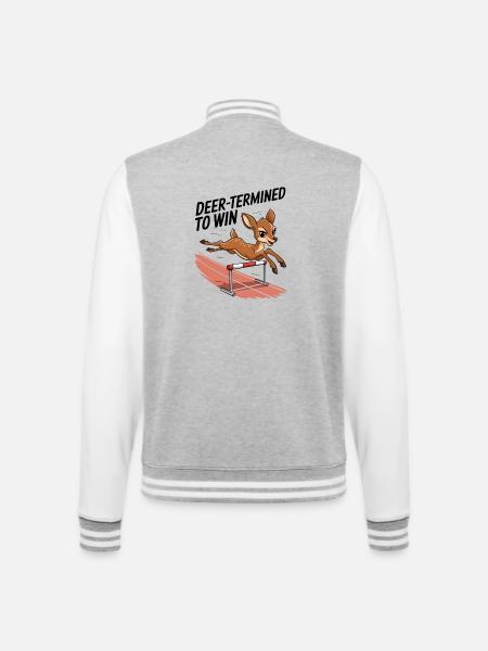 Deer-Termined pour gagner - Veste Teddy - gris chiné / blanc