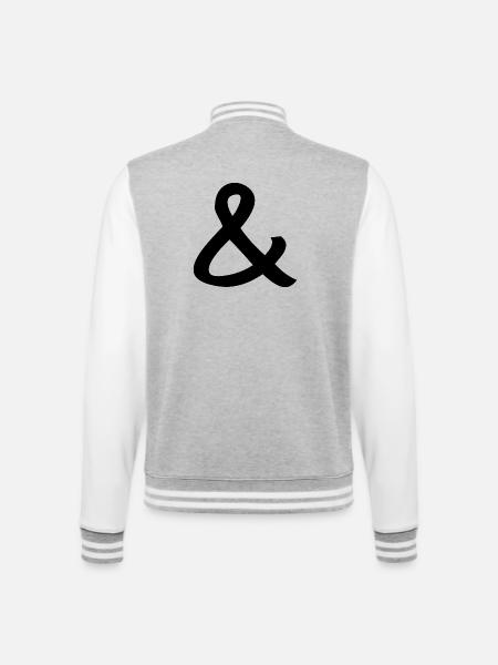 esperluette - Veste Teddy - gris chiné / blanc