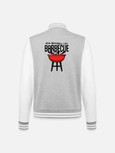 Red Kettle Grill Illustration - Veste Teddy - gris chiné / blanc