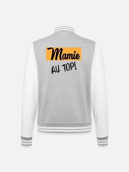 MAMIE - Veste Teddy - gris chiné / blanc